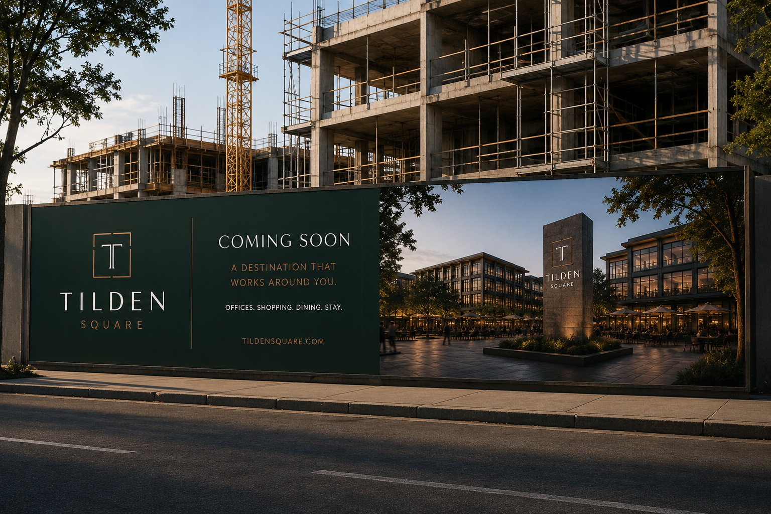 Coming soon — site signage, Windhoek