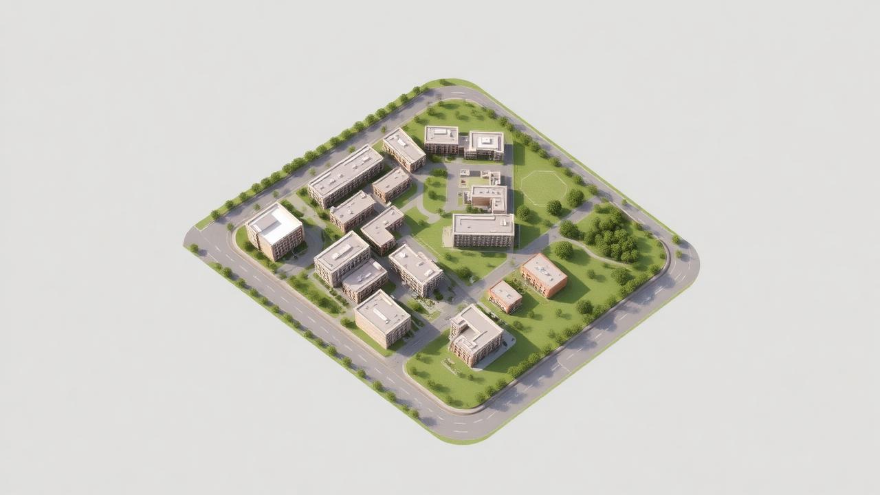 Masterplan of a managed mixed-use precinct